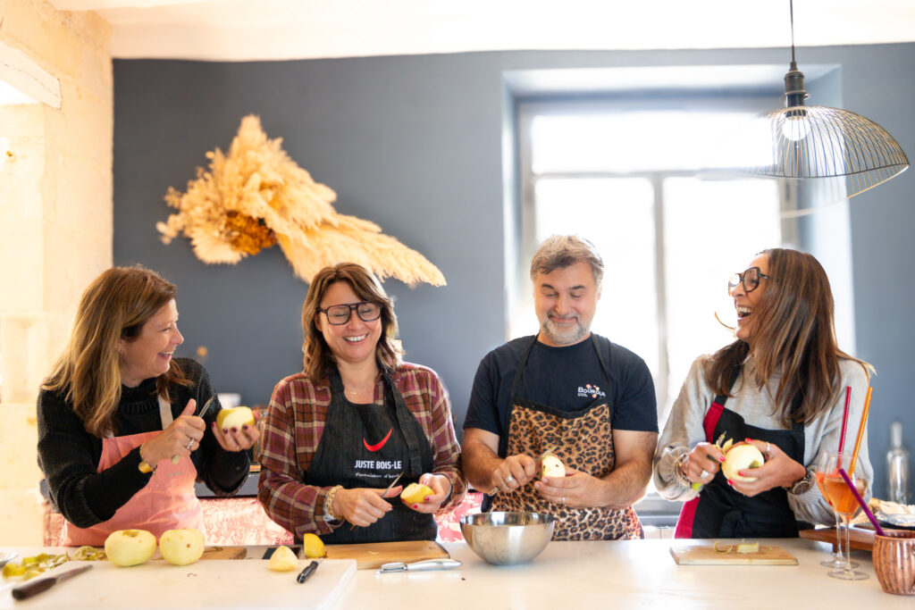 Home cooking classes in the Loire Valley: participants learn seasonal recipes with chef Elisa Girard